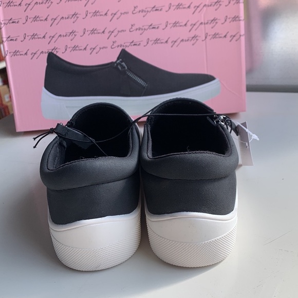 NEW Womens Kensie Soren Casual Zipper Low Top Shoes Black - Picture 4 of 5